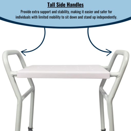 Eazy Shower Stool With Handles - Image 2
