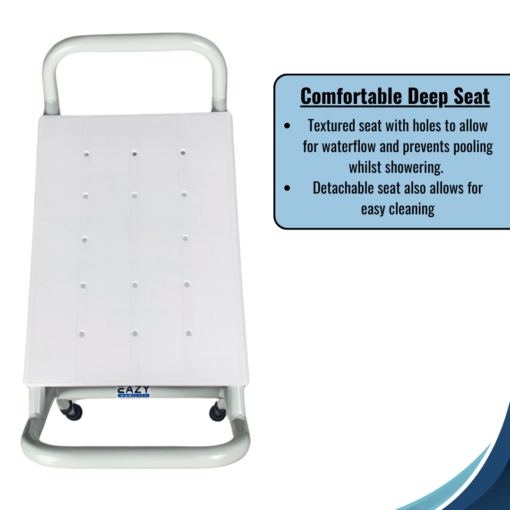 Eazy Shower Stool With Handles - Image 5
