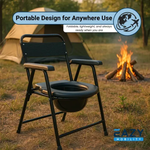 Eazy Folding Chair Commode - Image 3